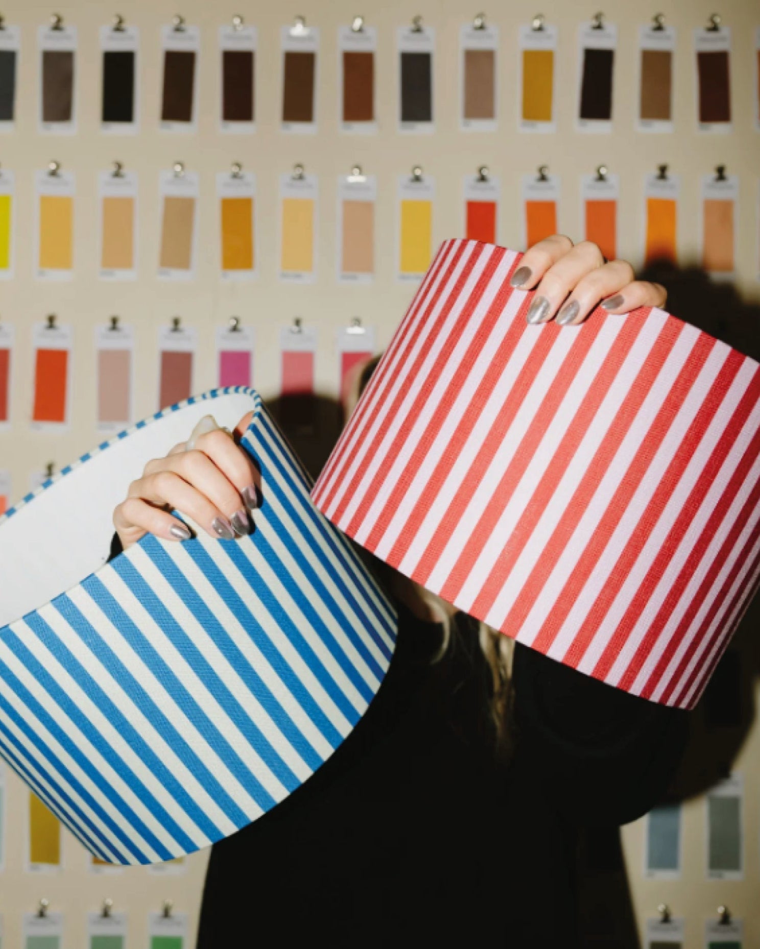 Colours of Arley, recycled sustainable lampshade, with bright