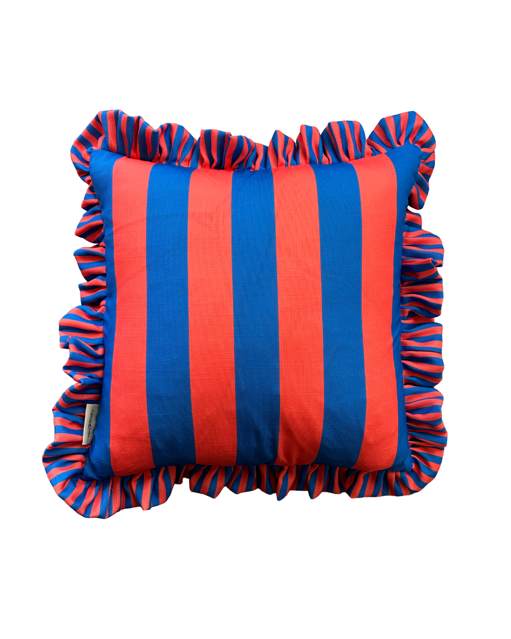Cocktail Cushion - Stripe/Checker - Bug & Coral