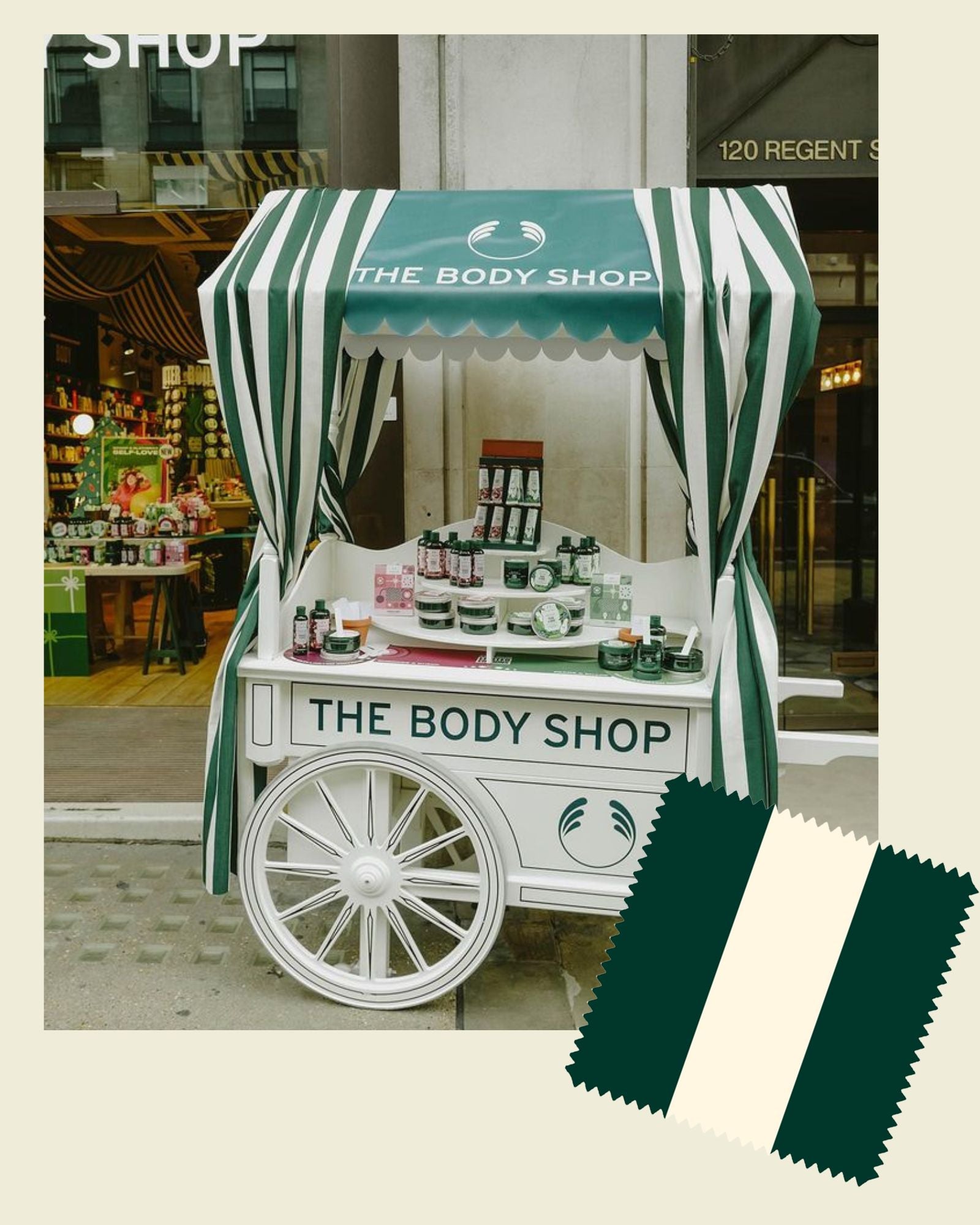 Seaweed & Tofu - Midi striped fabric for The Body Shop