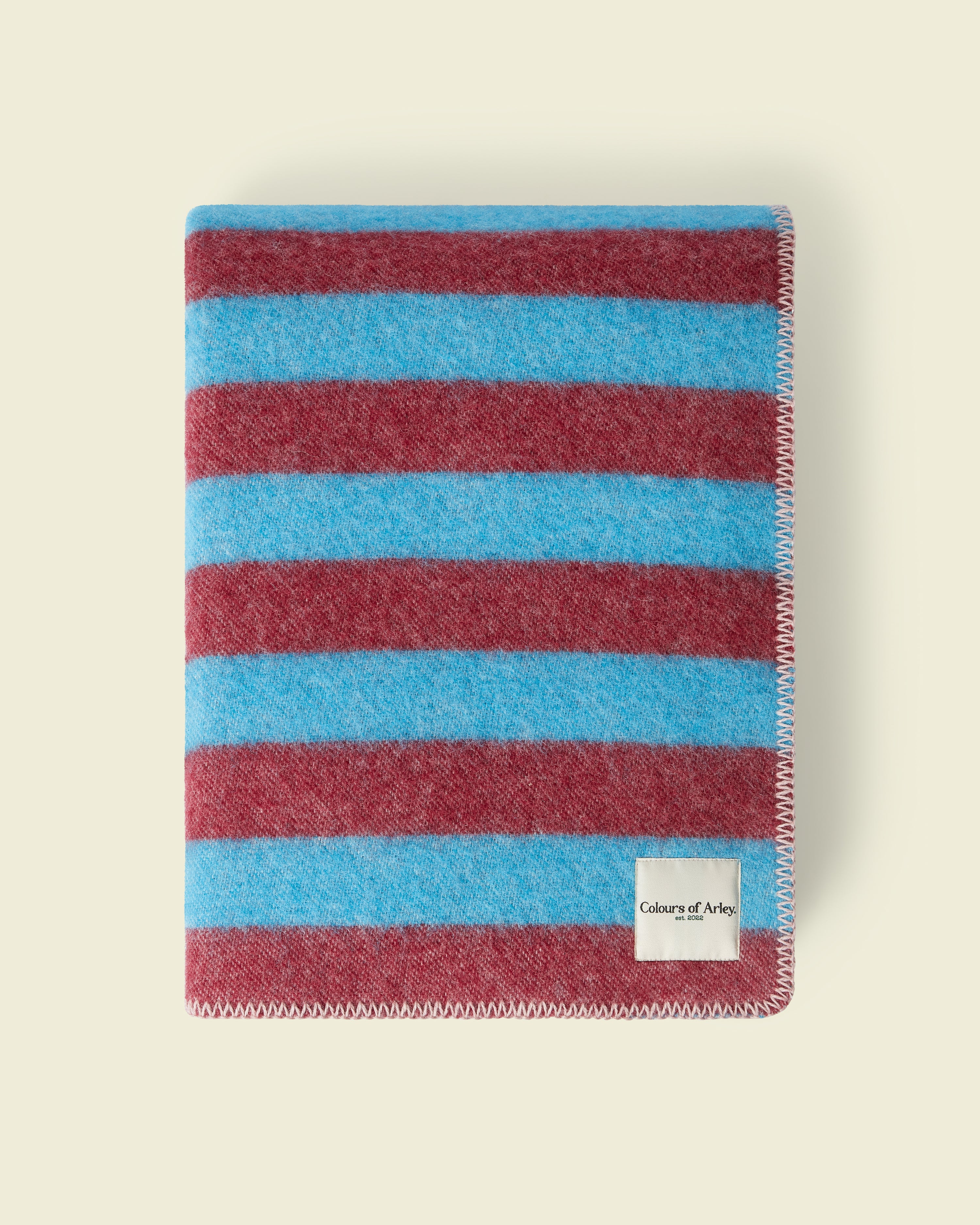 100% Wool Blanket - Fizzy & Cherry with Slipper Stitch
