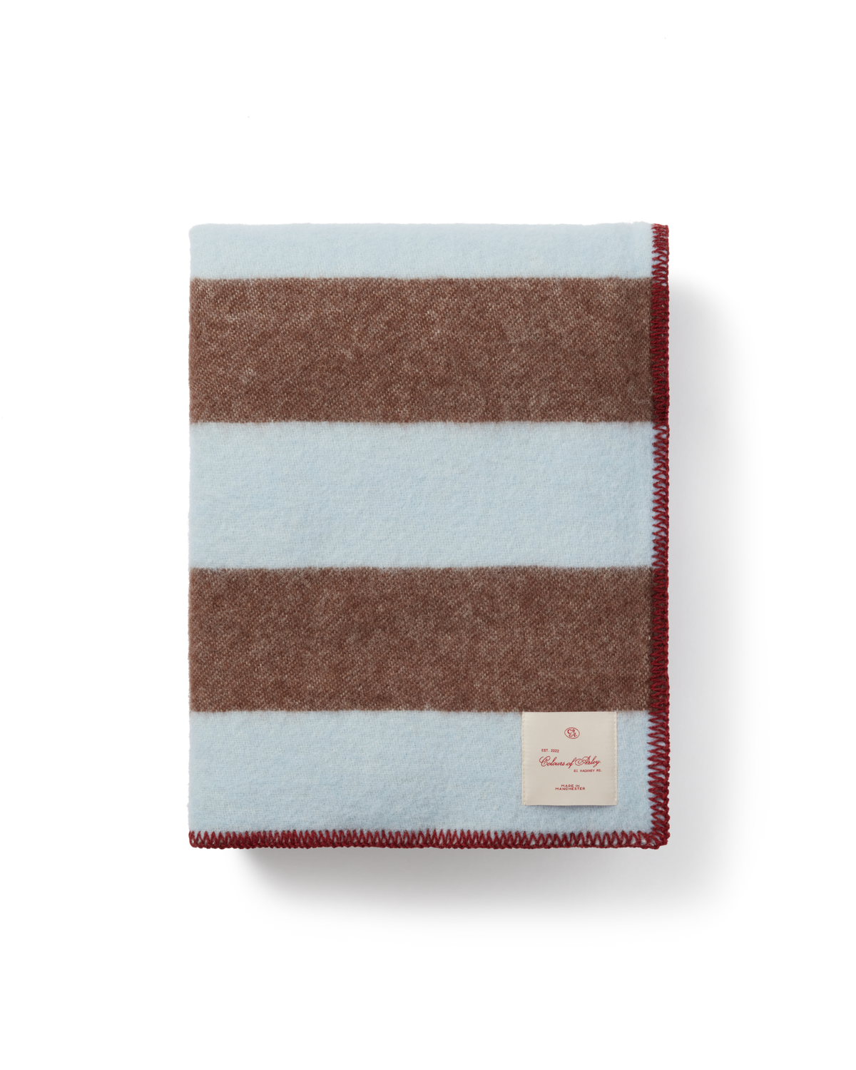 100% Wool Blanket - Nutmeg & Diamond with Cherry Stitch