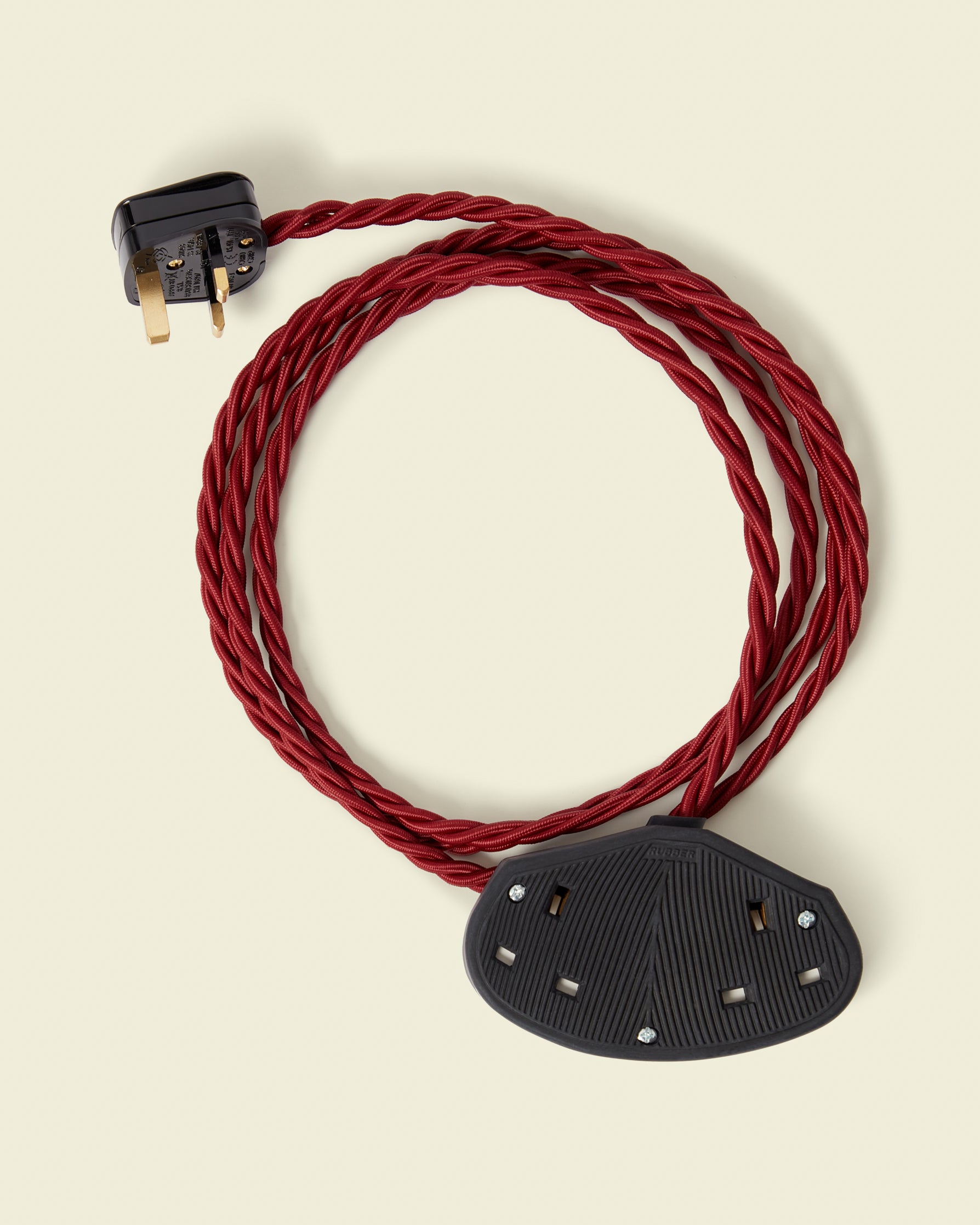 Fabric Extension Cable - Deep Rust
