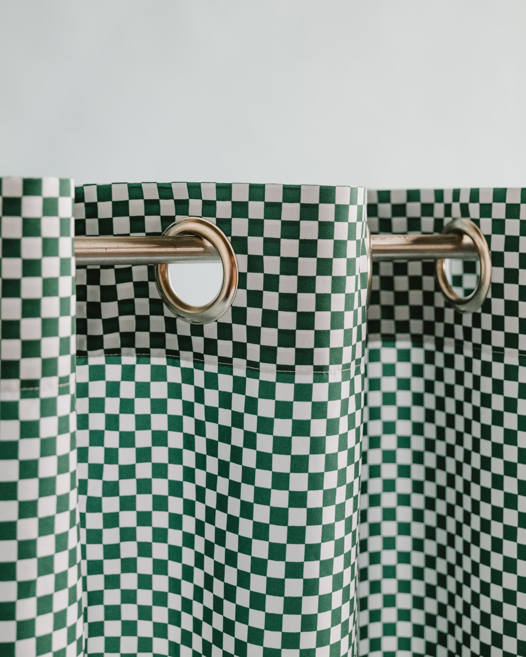 Classic Shower Curtain - Seaweed & Tofu - Classic Skinny Check