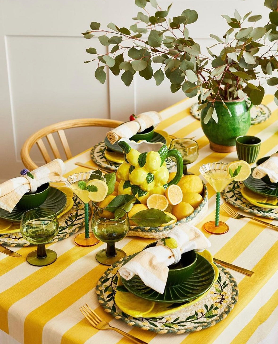 Titanium Yellow & Coconut Tablecloth