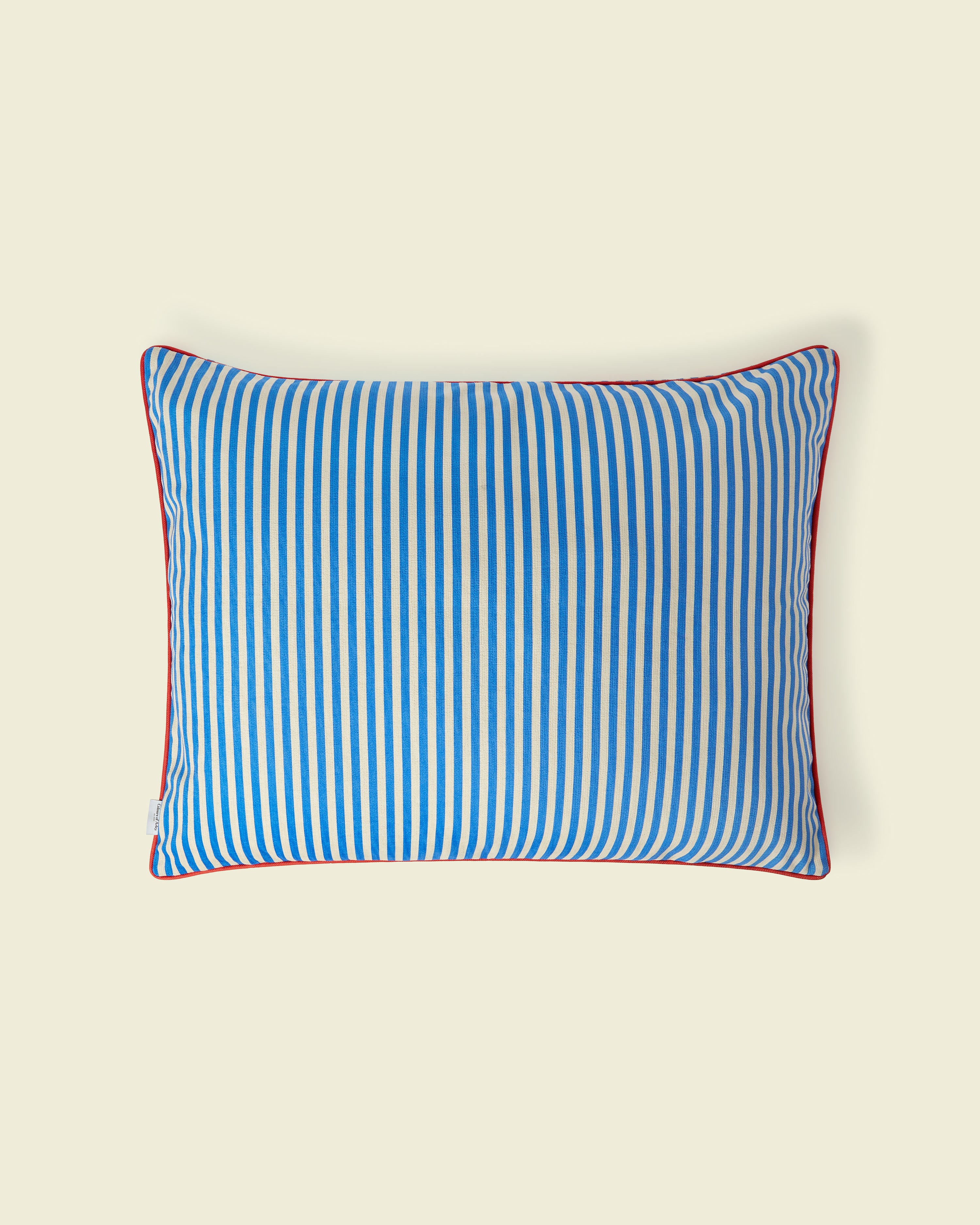 Pet Cushion - Bug & Tofu with Postbox Piping - Skinny Stripe