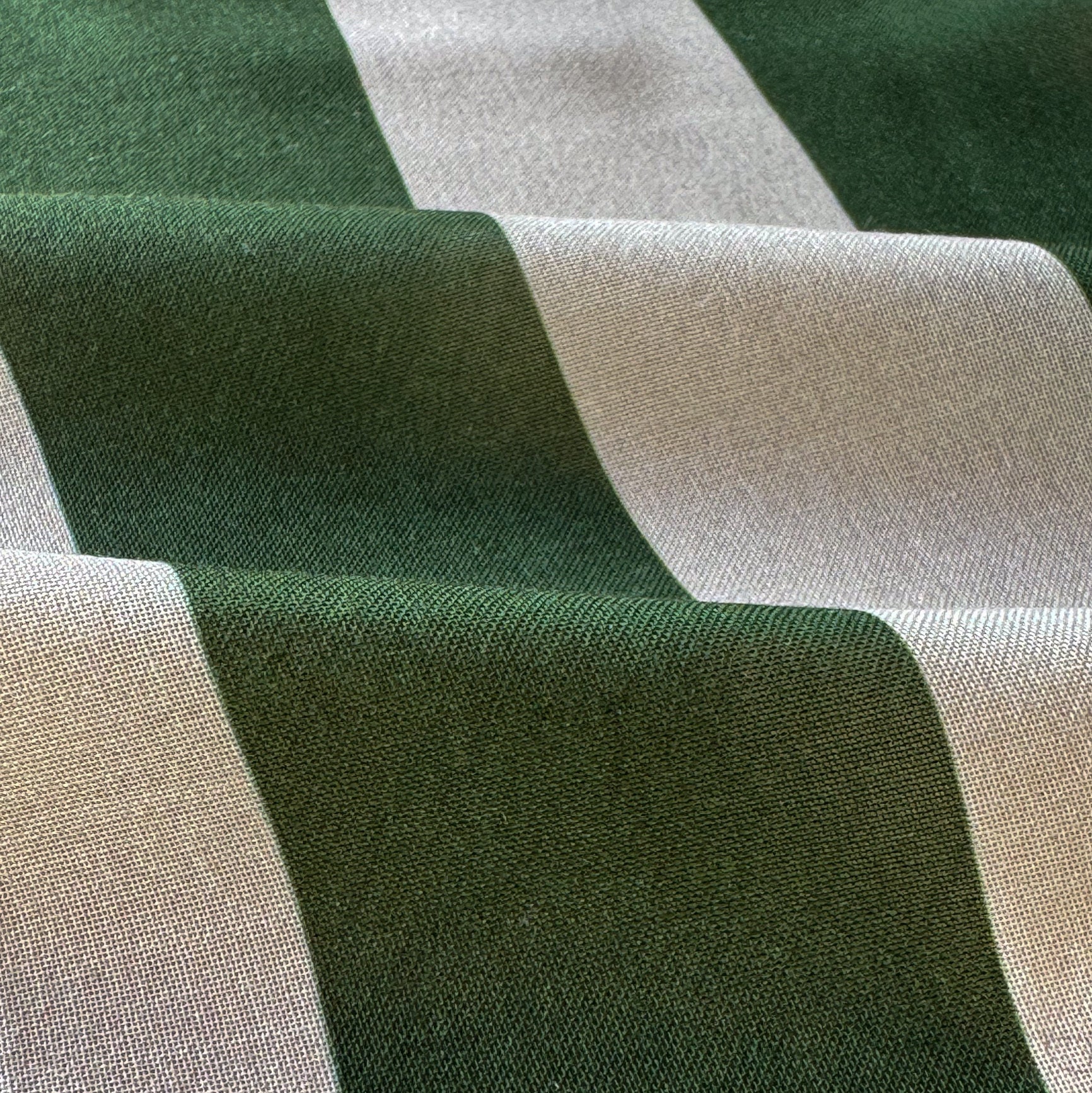 Recycled Sheer Fabric Sample - Pine & Cream Soda