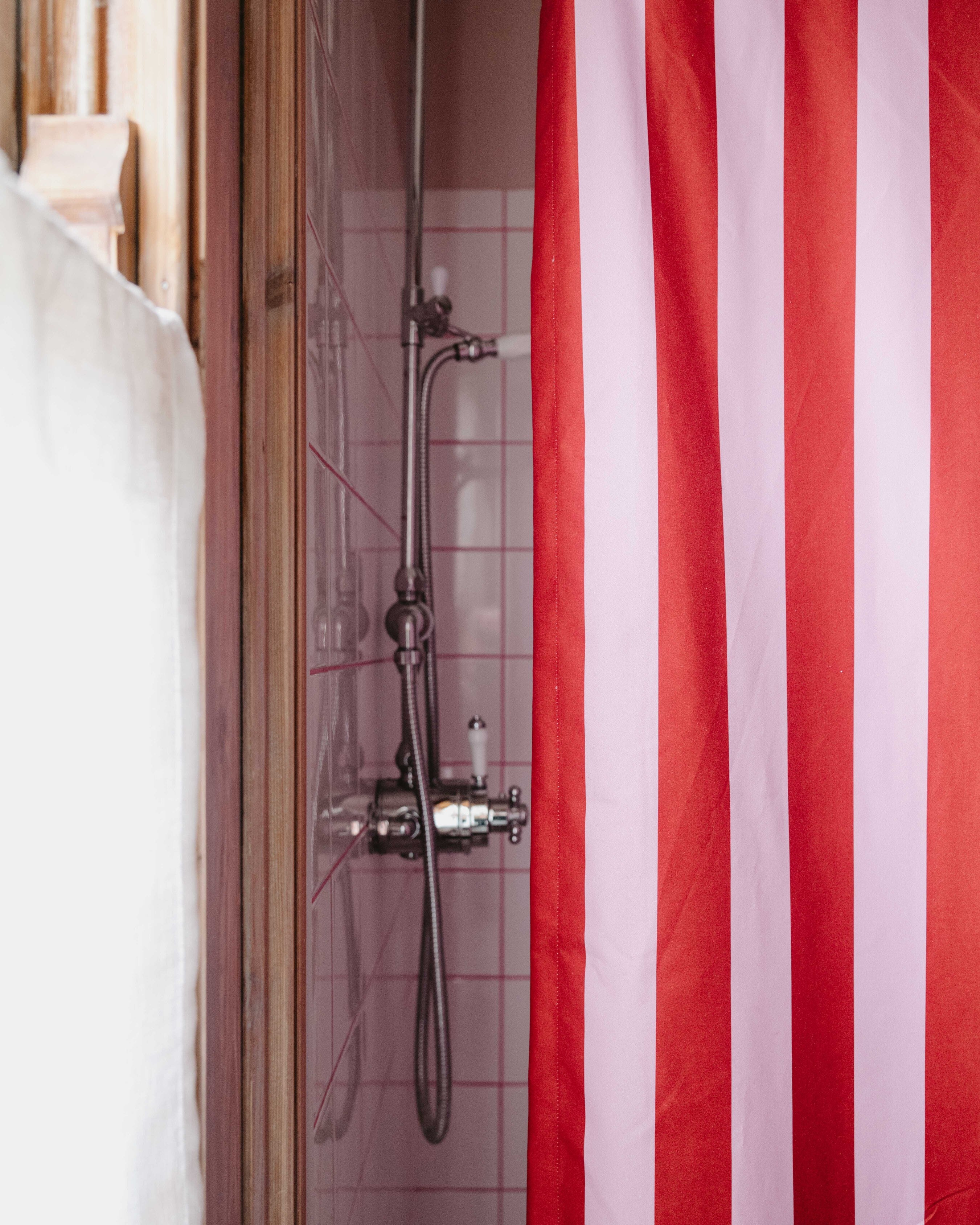 Dual Shower Curtain - Cherry & Ibiza