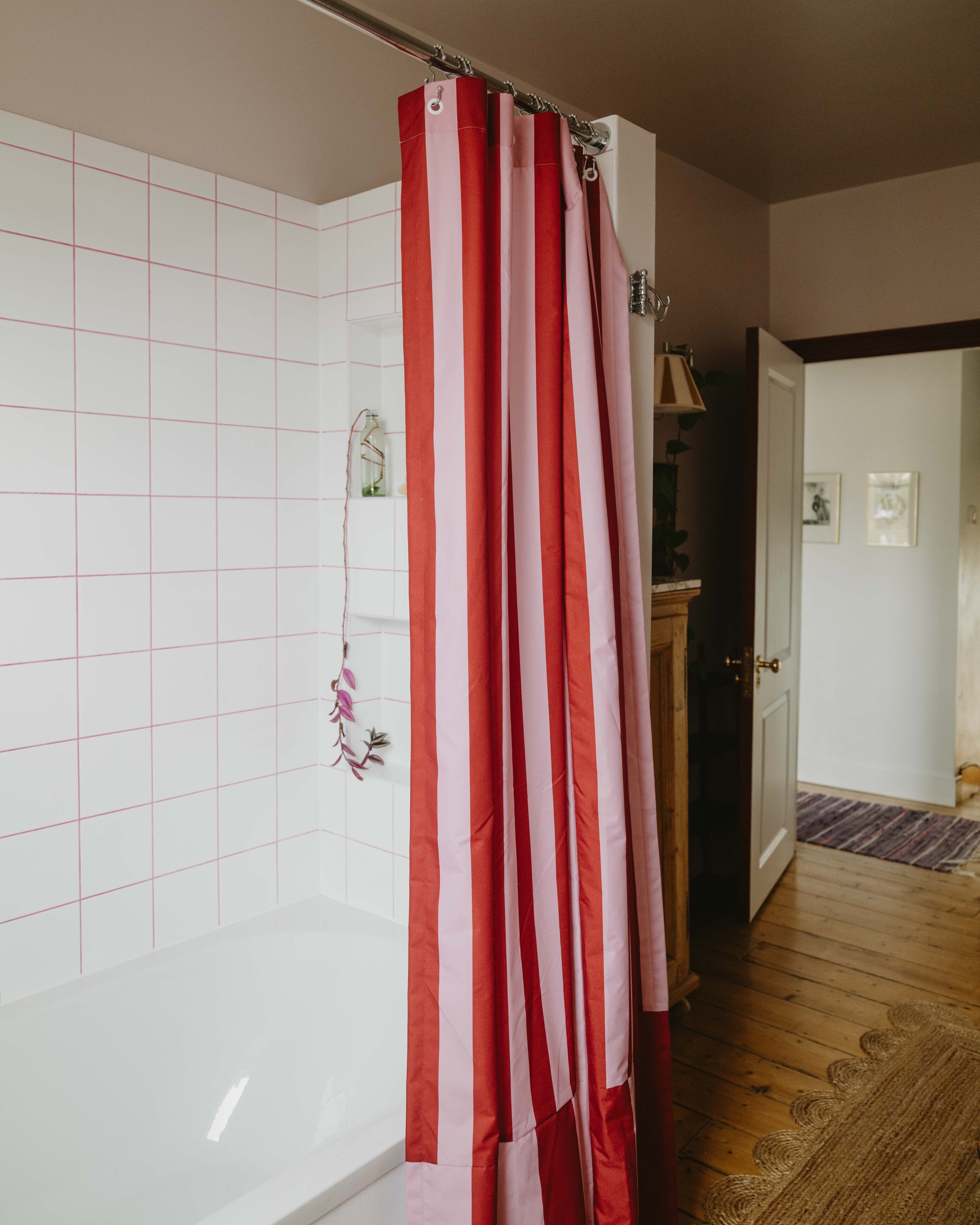Dual Shower Curtain - Cherry & Ibiza