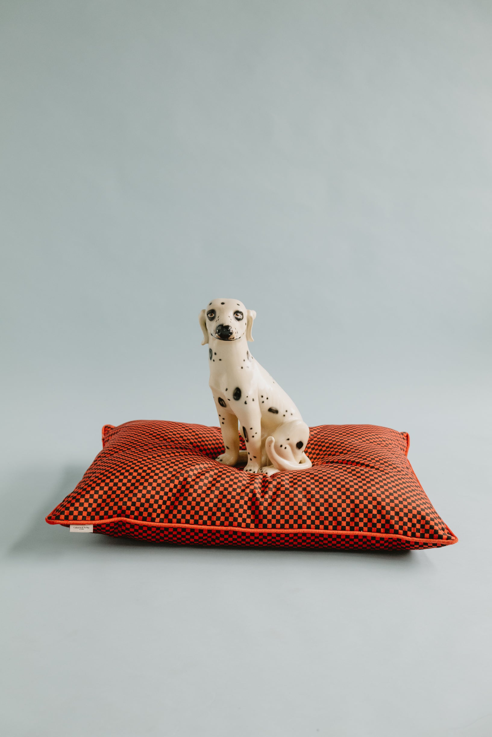 Medium Pet Cushion - Postbox & Meteorite - Skinny check