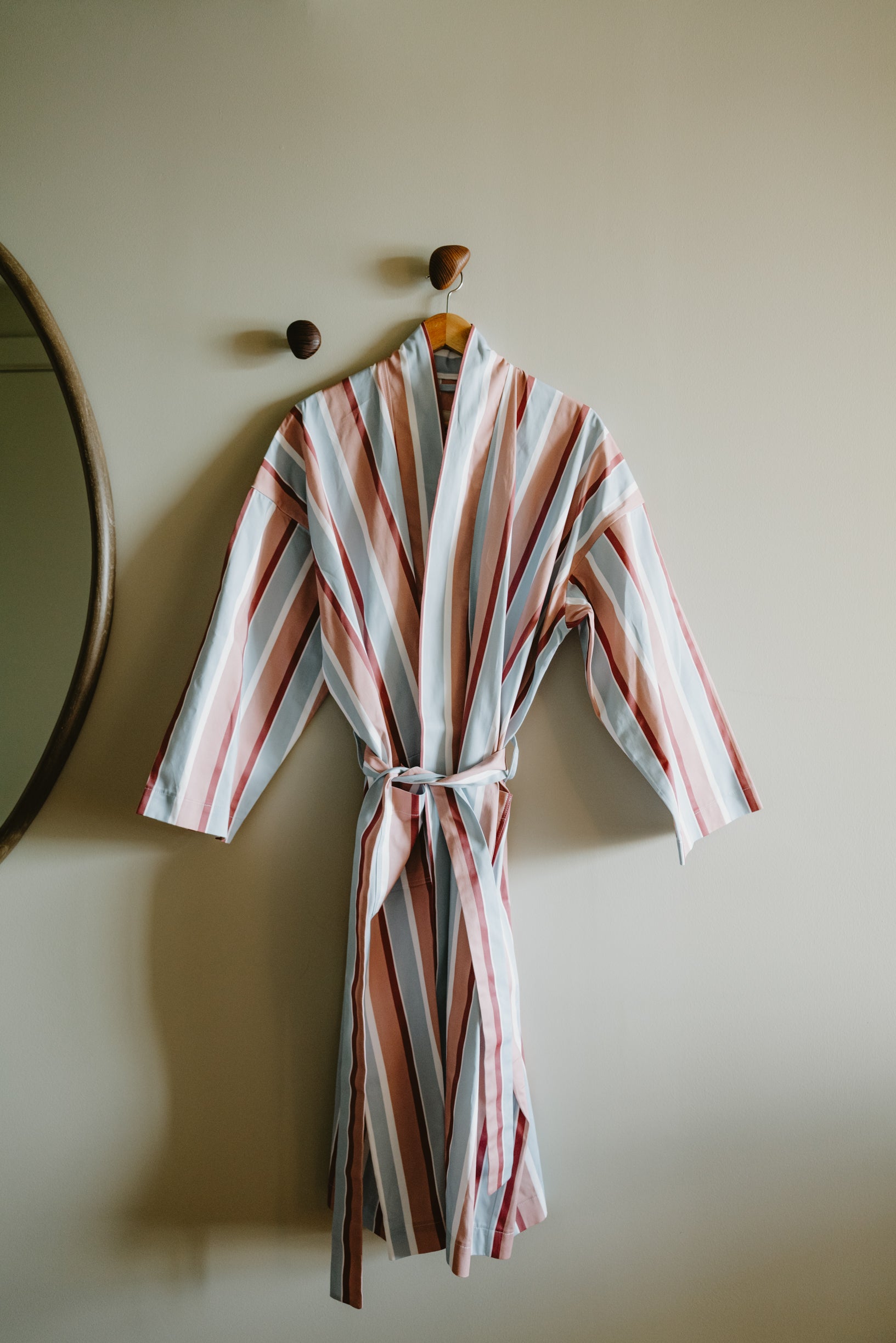 The Sicilian Robe - Diamond, Cherry & Chalk Pink