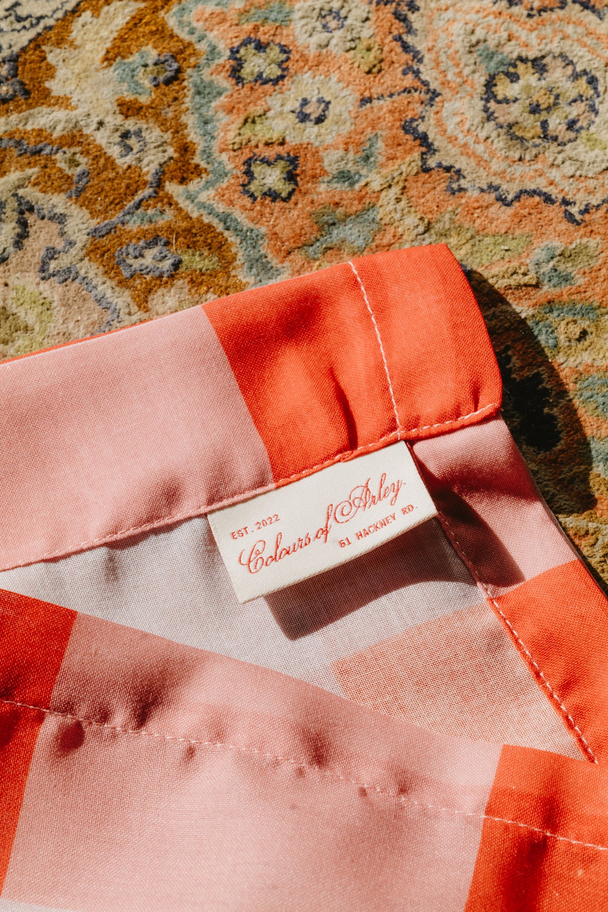 Sheer Café Curtain - Piglet & Postbox Gingham