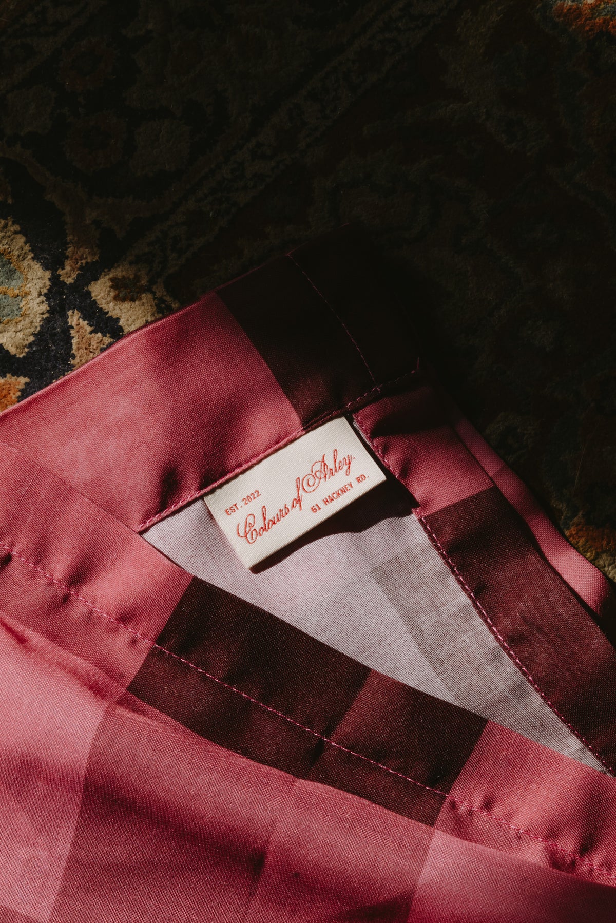 Sheer Café Curtain - Mulled & Bon Bon Gingham