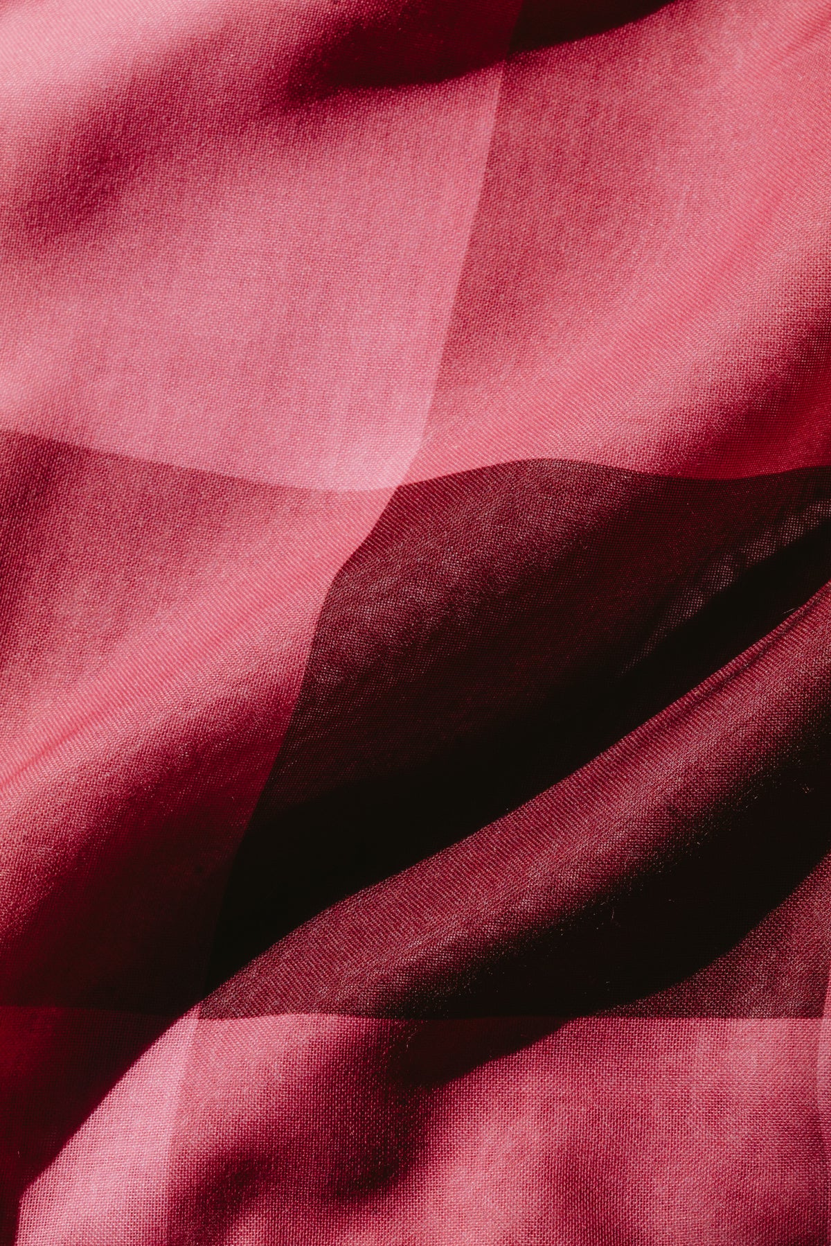 Sheer Café Curtain - Mulled & Bon Bon Gingham
