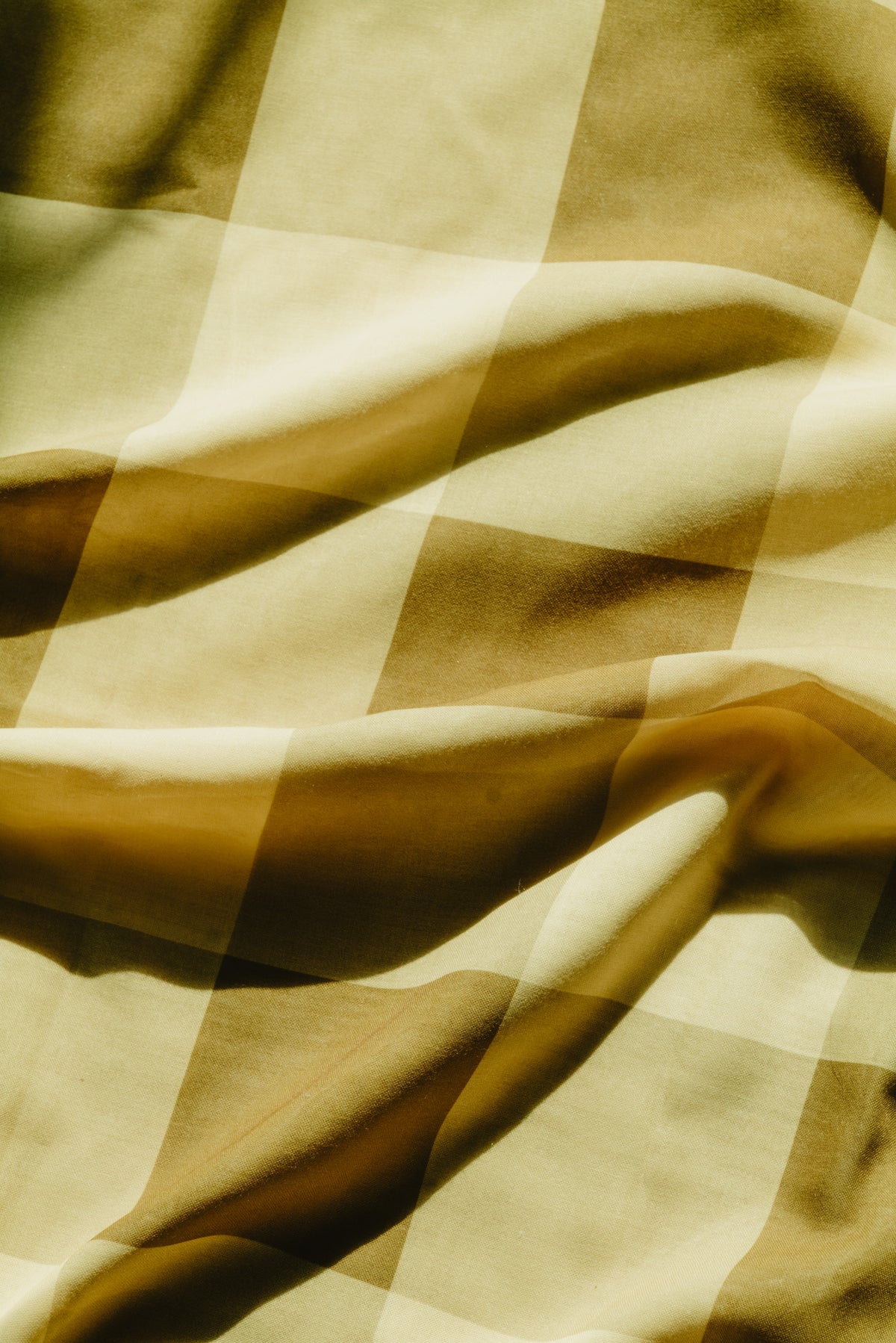 Sheer Café Curtain - Lemon Sorbet & Zest Gingham