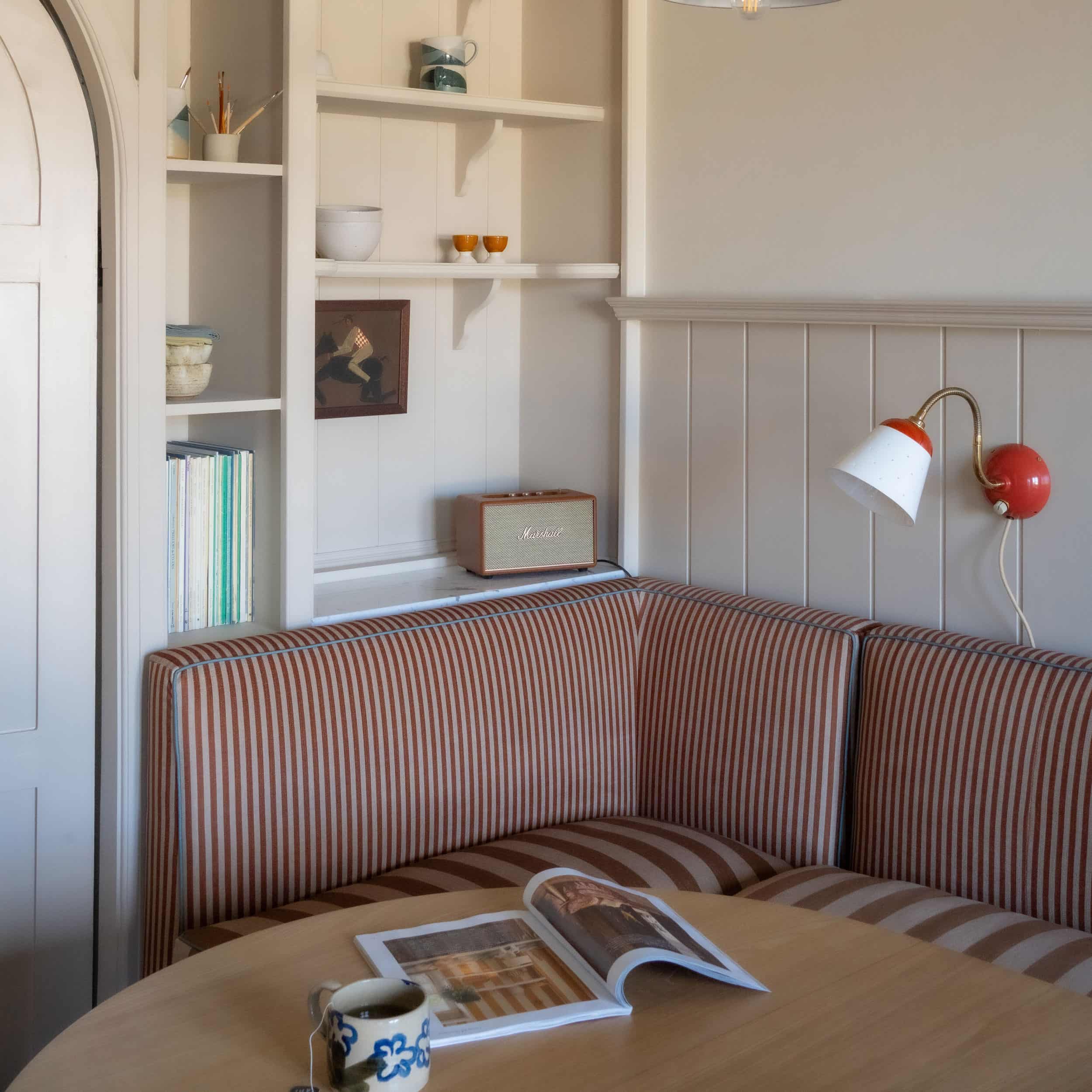 Oyster & Tobacco - Skinny Striped Fabric